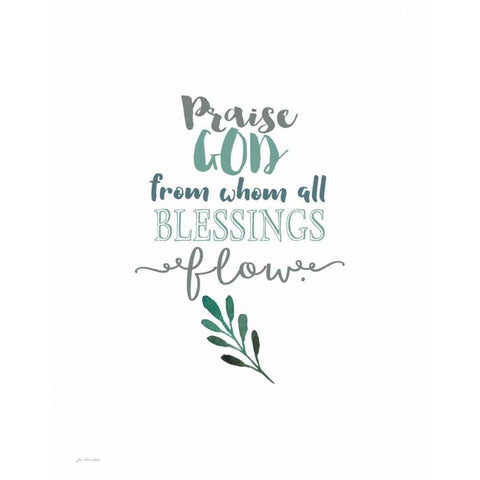 Praise God Gold Ornate Wood Framed Art Print with Double Matting by Moulton, Jo