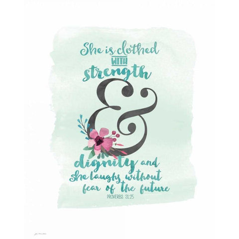 Strength and Dignity Black Modern Wood Framed Art Print by Moulton, Jo