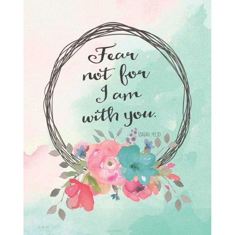 Fear Not White Modern Wood Framed Art Print by Moulton, Jo