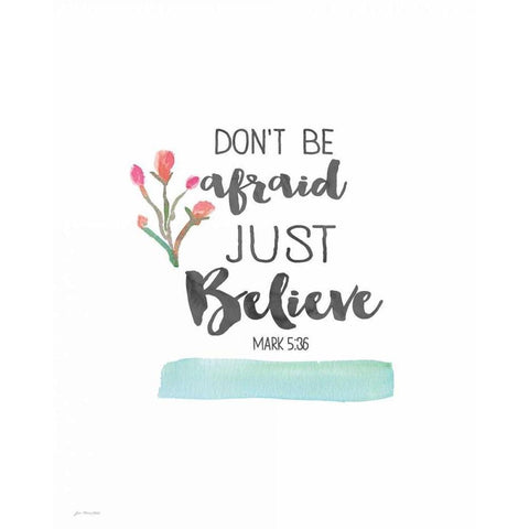 Believe White Modern Wood Framed Art Print by Moulton, Jo