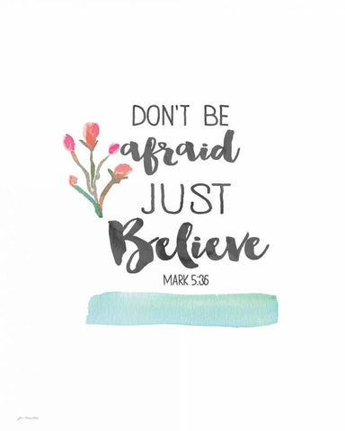 Believe White Modern Wood Framed Art Print with Double Matting by Moulton, Jo