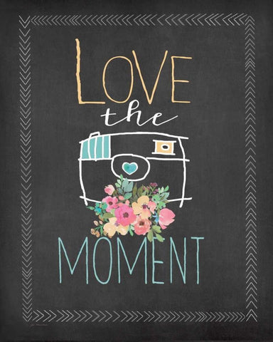 Love the Moment Black Ornate Wood Framed Art Print with Double Matting by Moulton, Jo