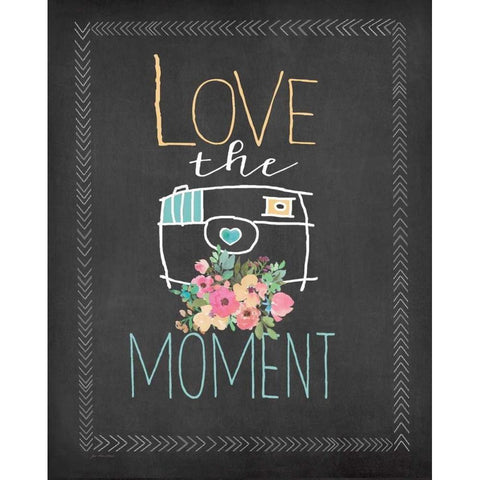 Love the Moment Black Modern Wood Framed Art Print with Double Matting by Moulton, Jo