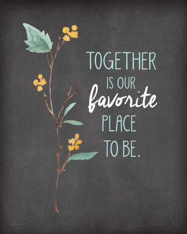 Together Black Ornate Wood Framed Art Print with Double Matting by Moulton, Jo