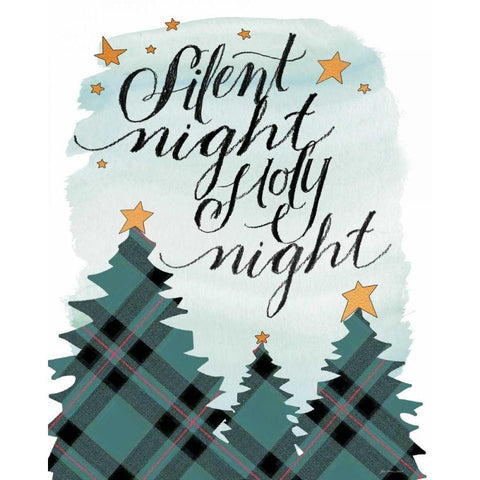 Silent Night Black Modern Wood Framed Art Print by Moulton, Jo
