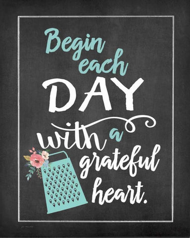 Begin Each Day Black Ornate Wood Framed Art Print with Double Matting by Moulton, Jo