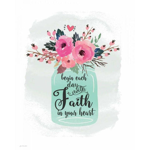 Faith in Your Heart Black Modern Wood Framed Art Print by Moulton, Jo