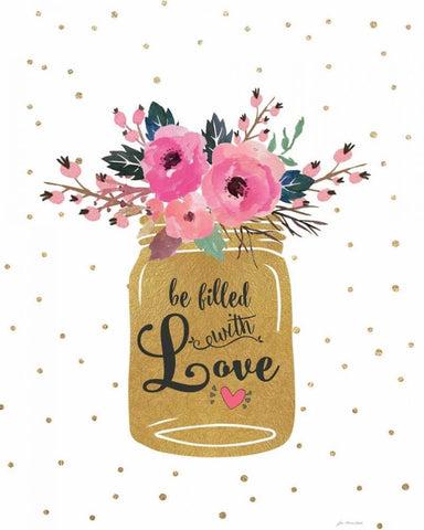 Filled with Love White Modern Wood Framed Art Print with Double Matting by Moulton, Jo