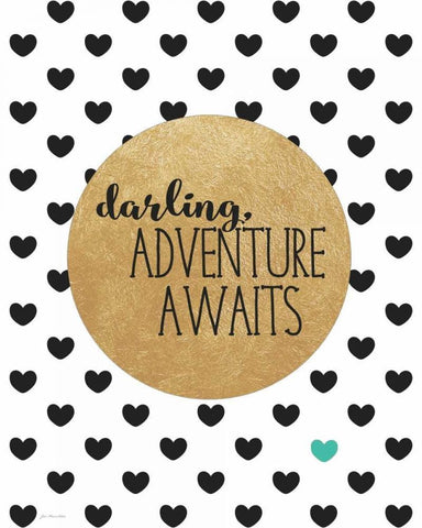 Adventure Awaits White Modern Wood Framed Art Print with Double Matting by Moulton, Jo