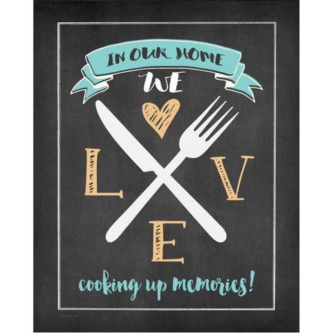 Cooking Up Memories Gold Ornate Wood Framed Art Print with Double Matting by Moulton, Jo