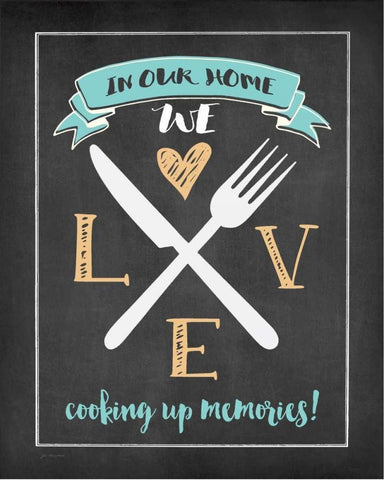Cooking Up Memories Black Ornate Wood Framed Art Print with Double Matting by Moulton, Jo