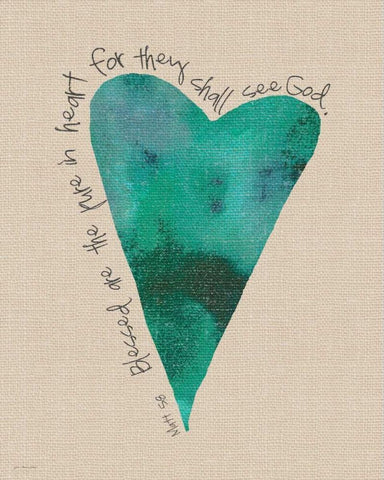 Pure in Heart Black Ornate Wood Framed Art Print with Double Matting by Moulton, Jo