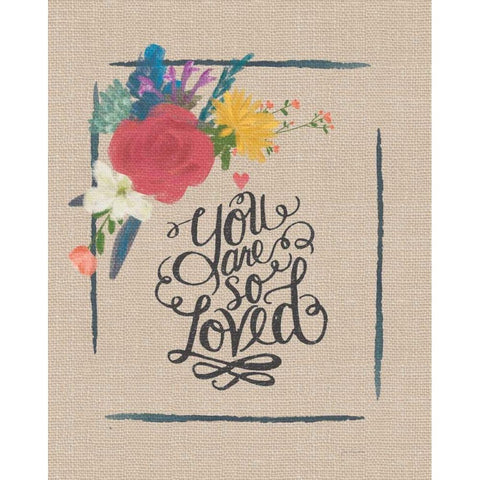 You So Loved Gold Ornate Wood Framed Art Print with Double Matting by Moulton, Jo