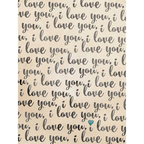 I Love You - Rustic Black Modern Wood Framed Art Print with Double Matting by Moulton, Jo
