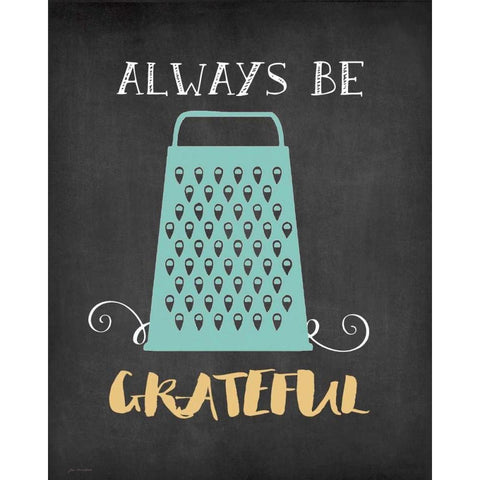 Grateful Black Modern Wood Framed Art Print by Moulton, Jo