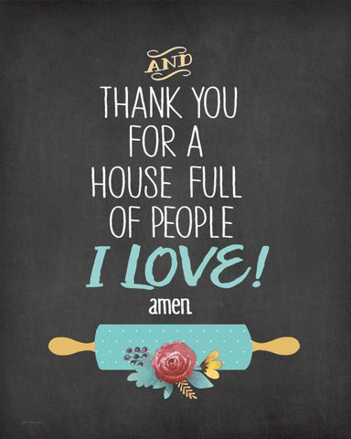 House Full of Love White Modern Wood Framed Art Print with Double Matting by Moulton, Jo