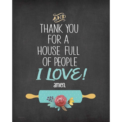 House Full of Love White Modern Wood Framed Art Print by Moulton, Jo