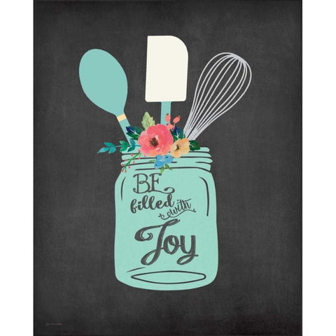 Joy Jar White Modern Wood Framed Art Print by Moulton, Jo