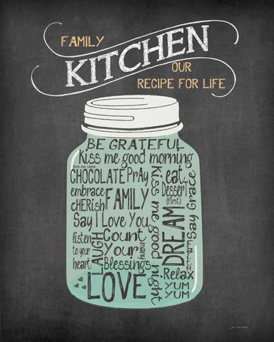 Recipe Jar White Modern Wood Framed Art Print with Double Matting by Moulton, Jo