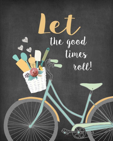 Let the Good Times Roll Black Ornate Wood Framed Art Print with Double Matting by Moulton, Jo