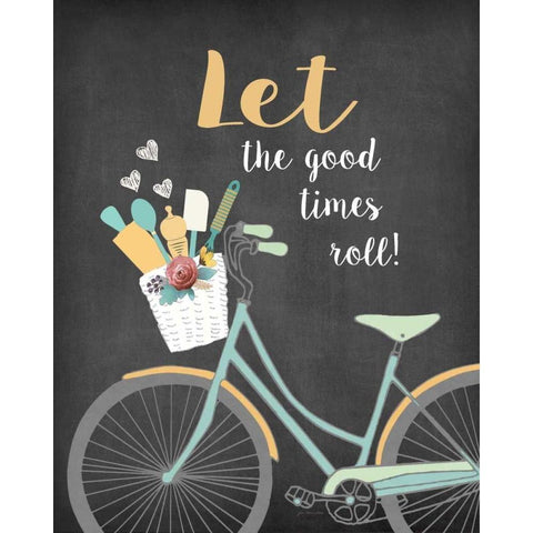 Let the Good Times Roll White Modern Wood Framed Art Print by Moulton, Jo