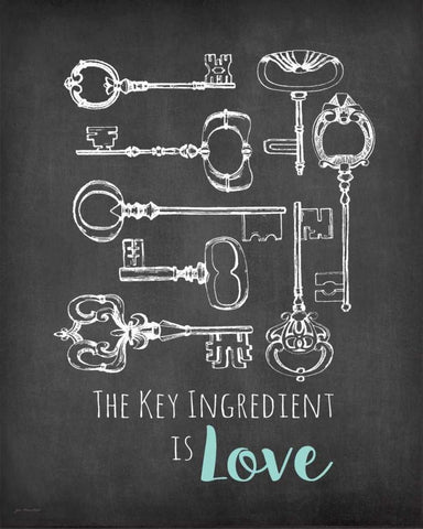 Key Ingredient White Modern Wood Framed Art Print with Double Matting by Moulton, Jo