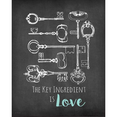 Key Ingredient Black Modern Wood Framed Art Print with Double Matting by Moulton, Jo