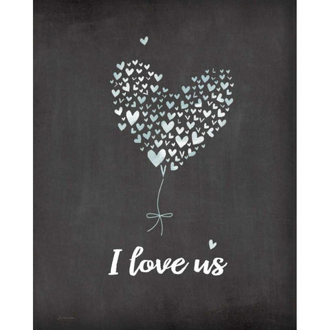 I Love Us Gold Ornate Wood Framed Art Print with Double Matting by Moulton, Jo
