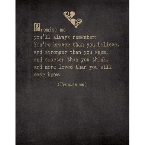 Promise Me White Modern Wood Framed Art Print by Moulton, Jo