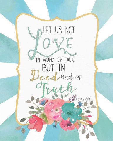 Deed and Truth White Modern Wood Framed Art Print with Double Matting by Moulton, Jo