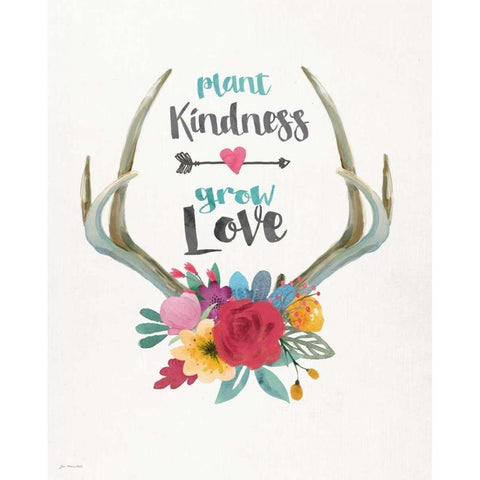 Grow Love Black Modern Wood Framed Art Print by Moulton, Jo