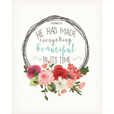 In Its Time White Modern Wood Framed Art Print by Moulton, Jo