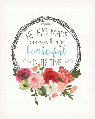 In Its Time White Modern Wood Framed Art Print with Double Matting by Moulton, Jo