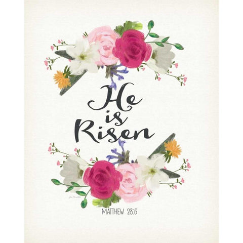 He Is Risen Gold Ornate Wood Framed Art Print with Double Matting by Moulton, Jo