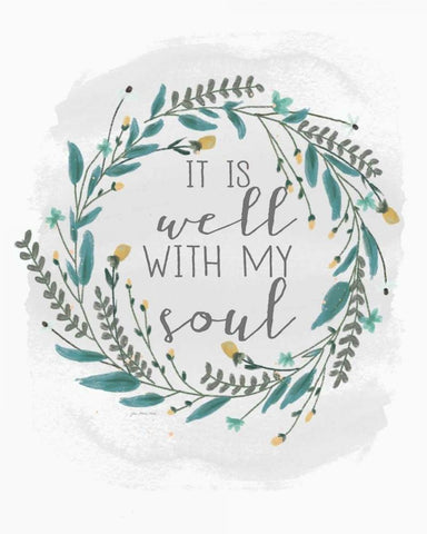 Well Soul Black Ornate Wood Framed Art Print with Double Matting by Moulton, Jo