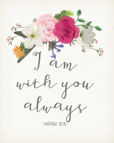 With You White Modern Wood Framed Art Print with Double Matting by Moulton, Jo