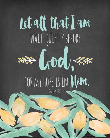 My Hope is in Him White Modern Wood Framed Art Print with Double Matting by Moulton, Jo