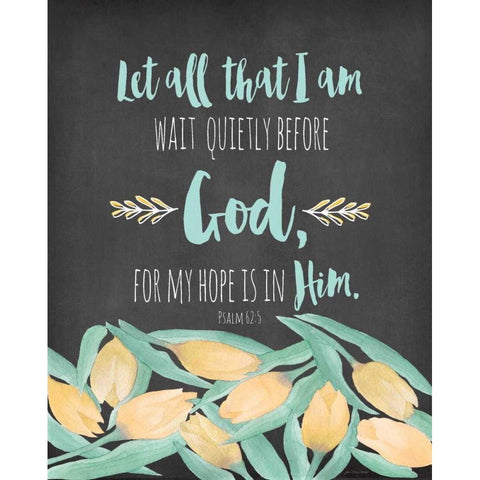 My Hope is in Him Gold Ornate Wood Framed Art Print with Double Matting by Moulton, Jo