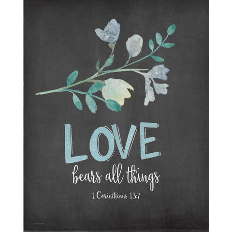 Love Bears All White Modern Wood Framed Art Print by Moulton, Jo