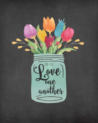 Love Another White Modern Wood Framed Art Print with Double Matting by Moulton, Jo