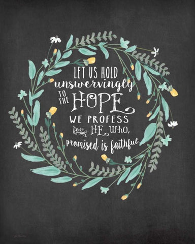 Hold to Hope White Modern Wood Framed Art Print with Double Matting by Moulton, Jo