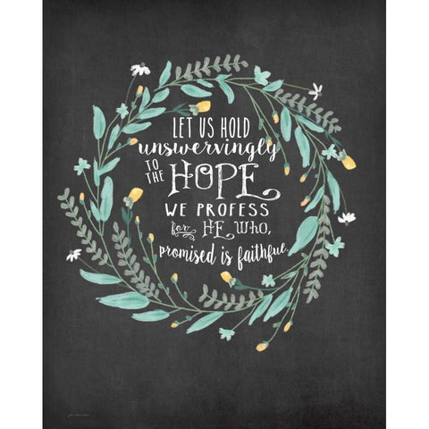 Hold to Hope Black Modern Wood Framed Art Print by Moulton, Jo