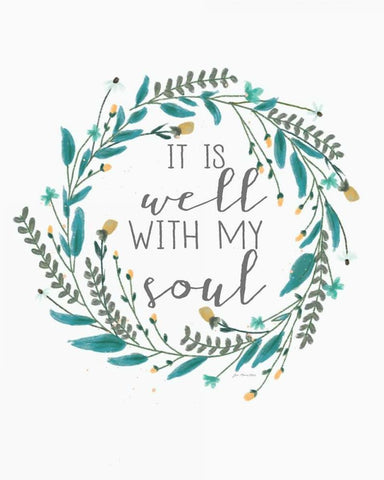 Well With My Soul Black Ornate Wood Framed Art Print with Double Matting by Moulton, Jo