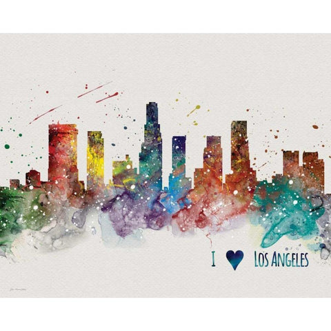LA White Modern Wood Framed Art Print by Moulton, Jo