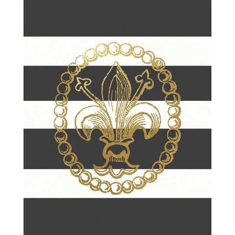 Fleur de Lis I White Modern Wood Framed Art Print by Moulton, Jo