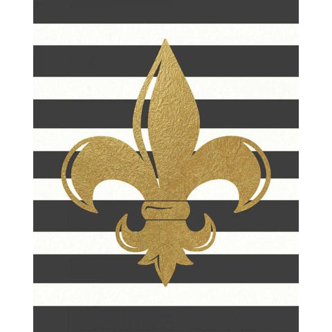Fleur de Lis II White Modern Wood Framed Art Print by Moulton, Jo