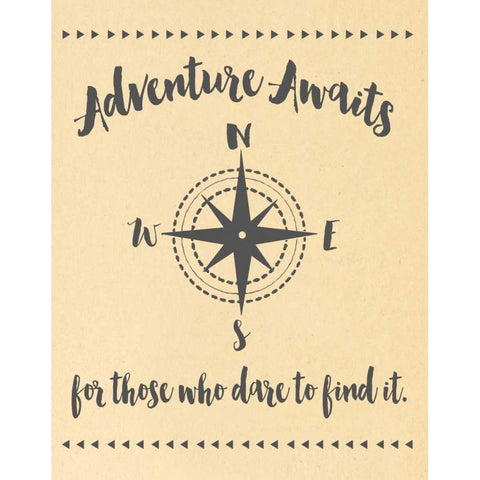 Adventure Awaits Black Modern Wood Framed Art Print by Moulton, Jo