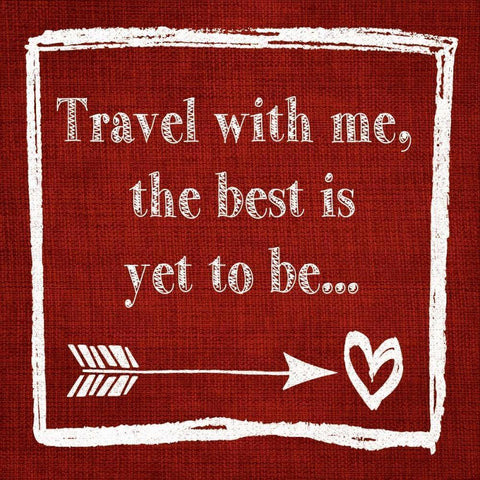 Travel With Me Black Ornate Wood Framed Art Print with Double Matting by Moulton, Jo