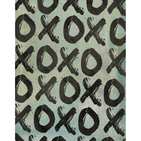 XOXO White Modern Wood Framed Art Print by Moulton, Jo
