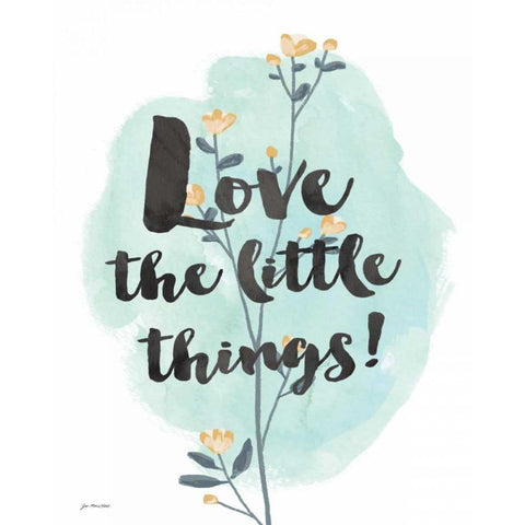 Love the Little Things II Black Modern Wood Framed Art Print by Moulton, Jo